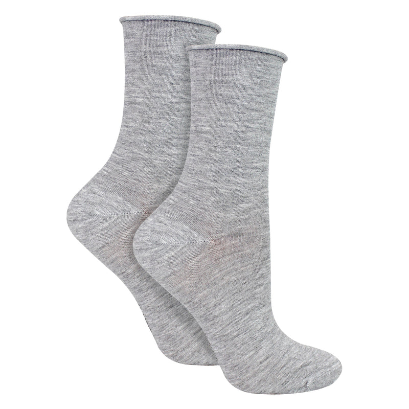 2 Pairs Ladies Cashmere Socks - Luxury Soft and Warm Seamless Everyday Socks