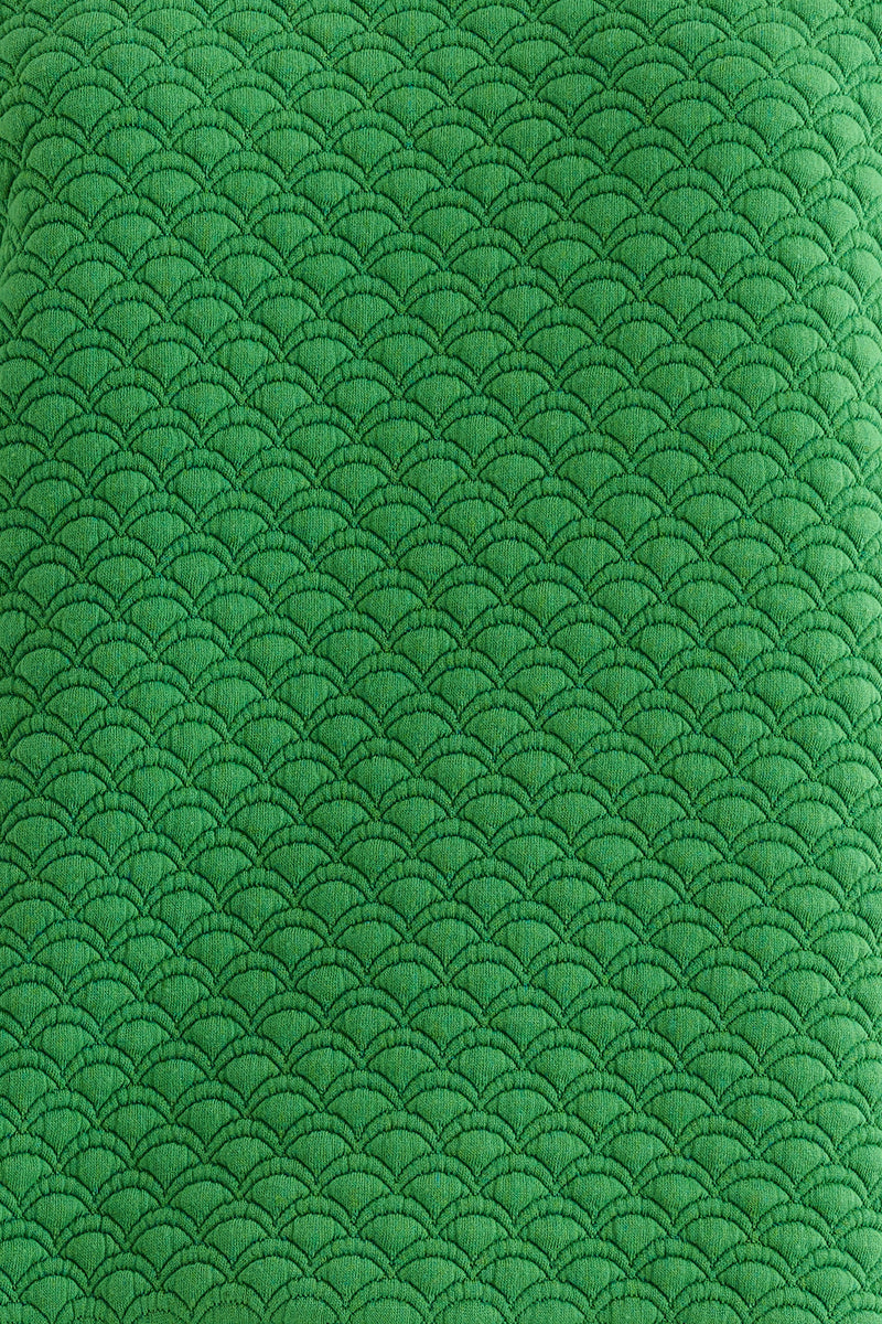 Jan Scallop Quilt Sweatshirt - Green
