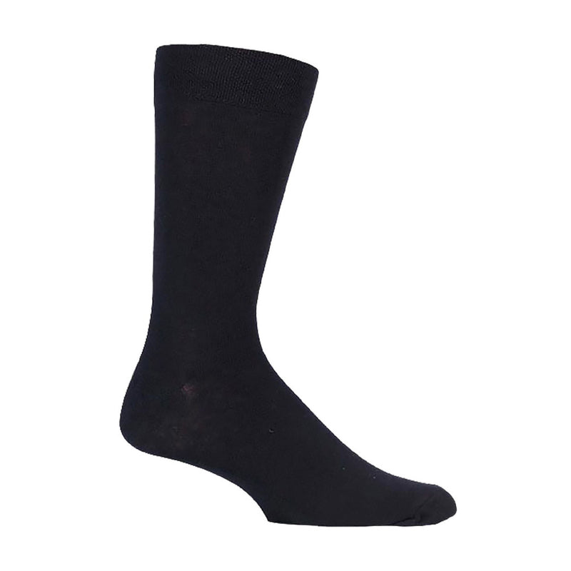 Mens Cotton Plain Black Dress Socks (Multipack Options)