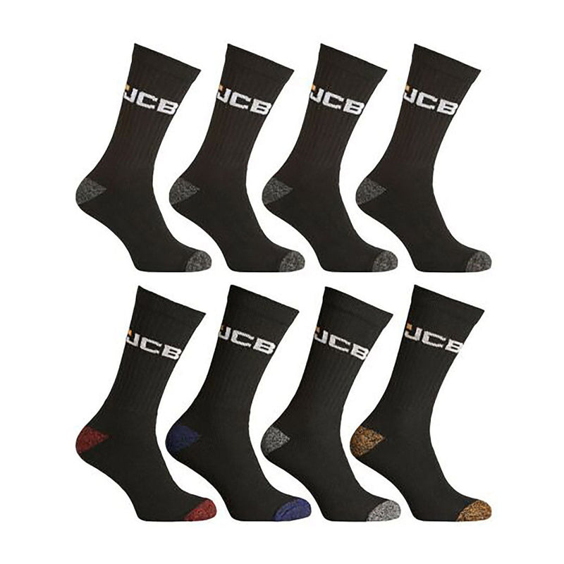 8 Pack Mens Cotton Ultimate Work Socks for Safety Boots