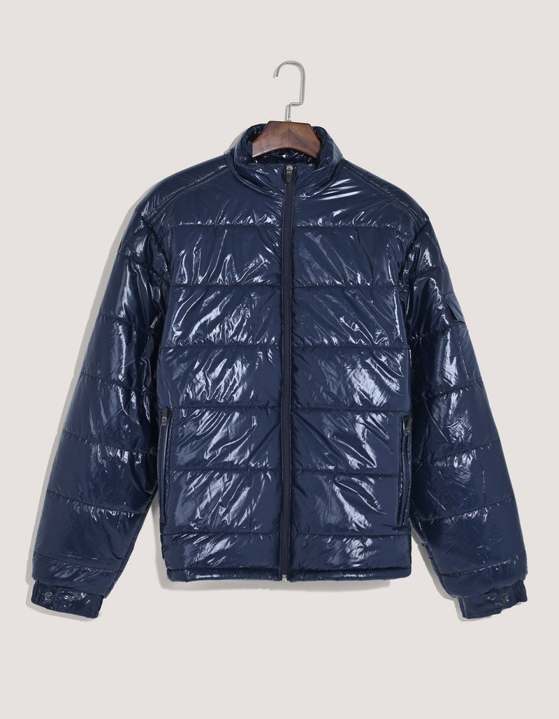 Navy Gloss Puffer Jacket