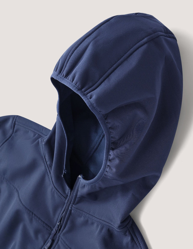 Navy Hooded Windbreaker Jacket