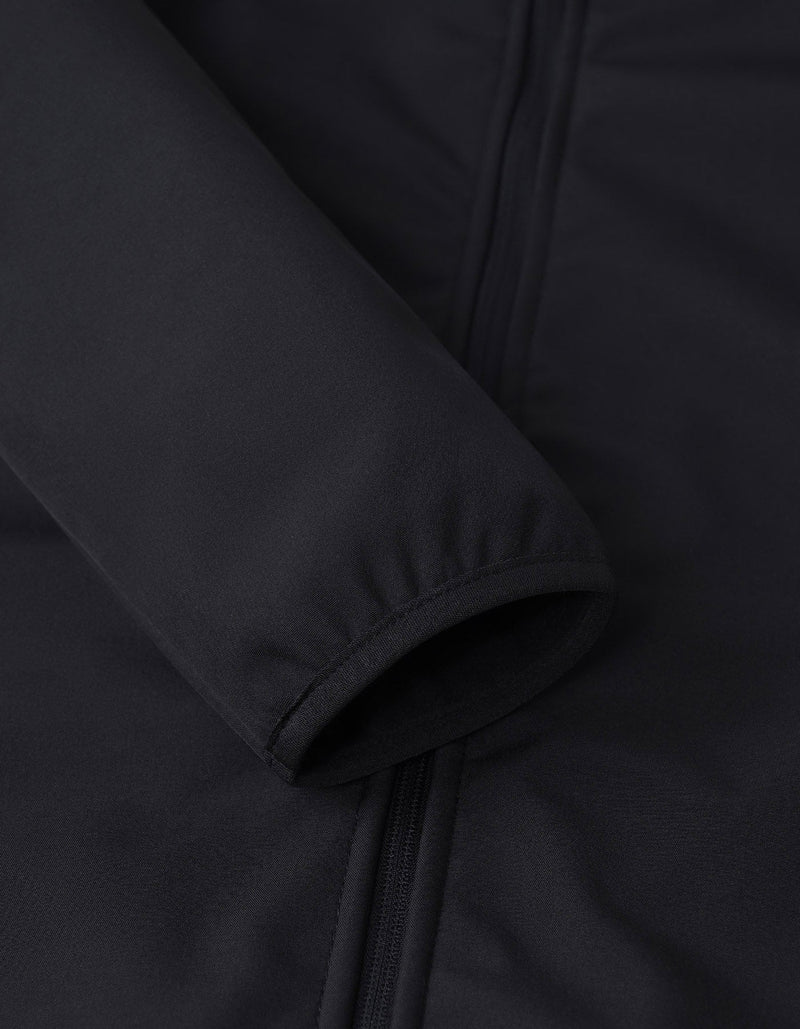 Black Hooded Windbreaker Jacket