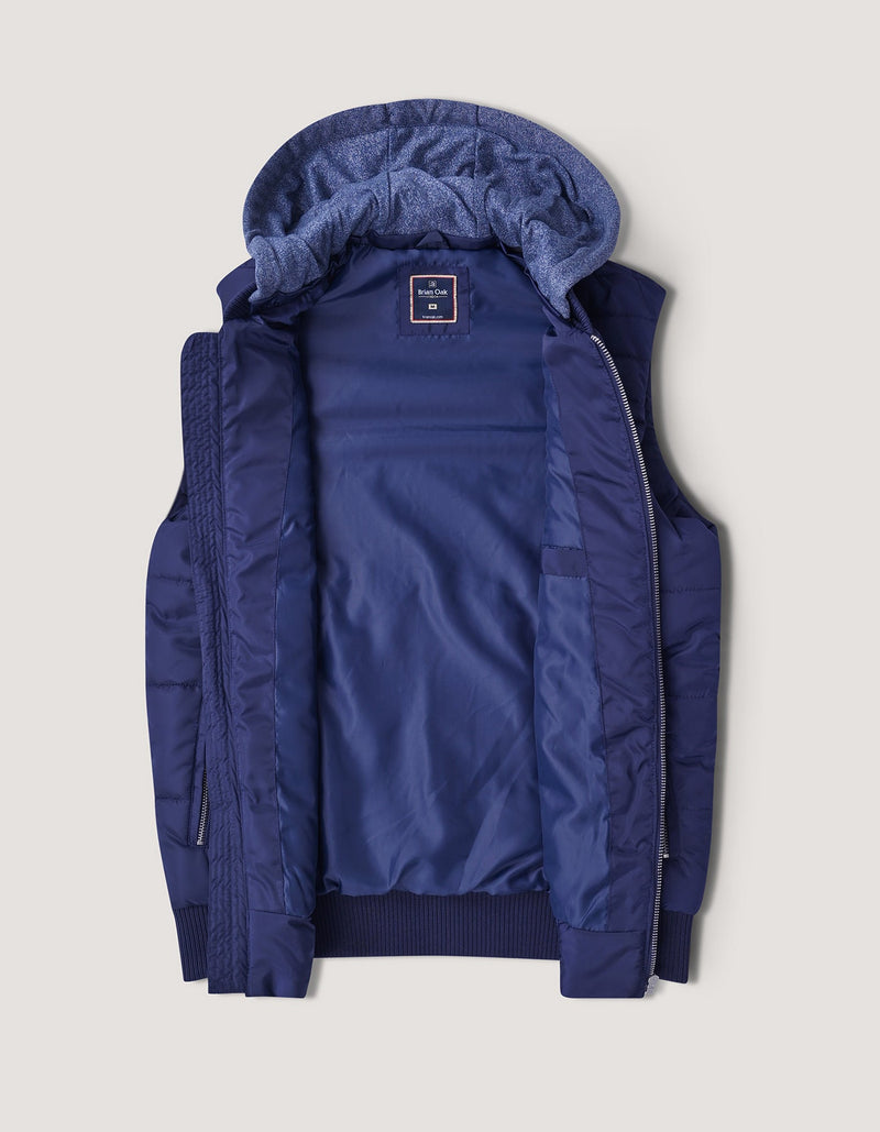 Navy Hooded Gilet