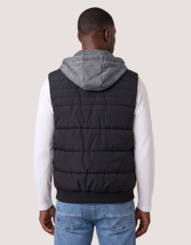 Black Hooded Gilet