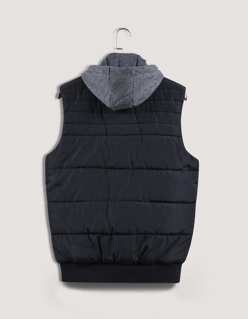 Black Hooded Gilet
