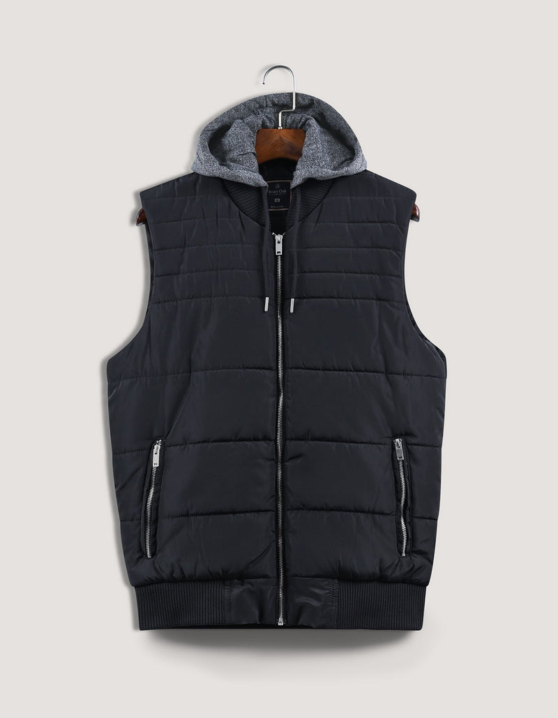 Black Hooded Gilet