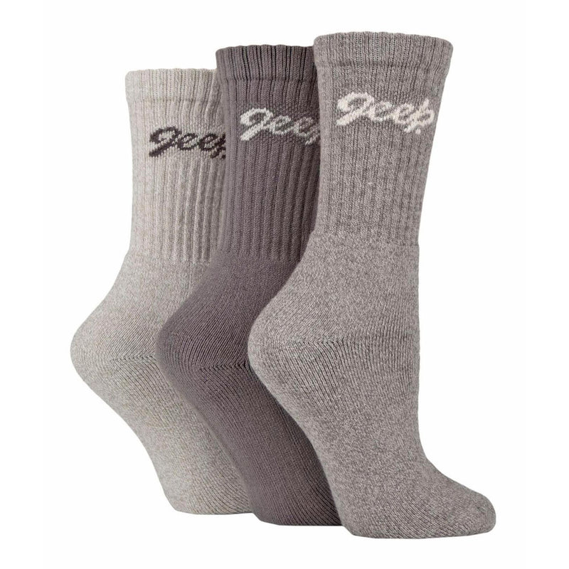 Ladies Ribbed Outdoor Boot Socks - 3 Pack, Reinforced Heel and Toe Hiking Socks