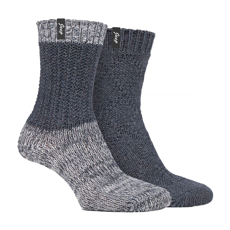 2 Pack Women's Wool Blend Cable Knit Boot Socks, Outdoor Socks