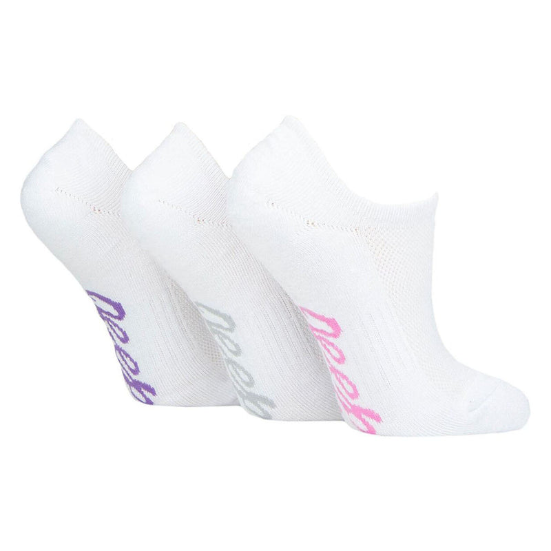 3 Pack Ladies Anti Blister Bamboo No Show Socks with Non Slip Heel Grip