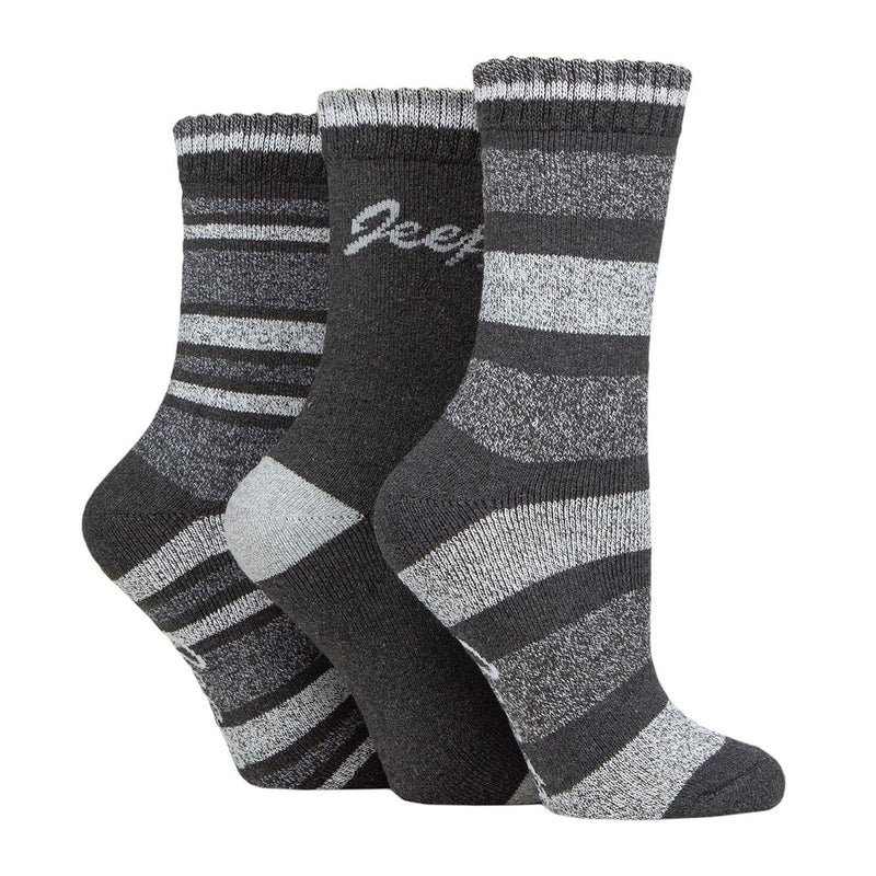 3 Pack Ladies Performance Boot Socks | Women's Ribbed Cushioned Comfort Socks
