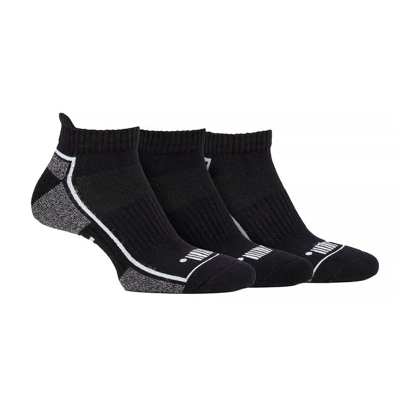 Pack of 3 Men's Trainer Liners Socks | Low Cut Cushioned Sport Ankle Socks