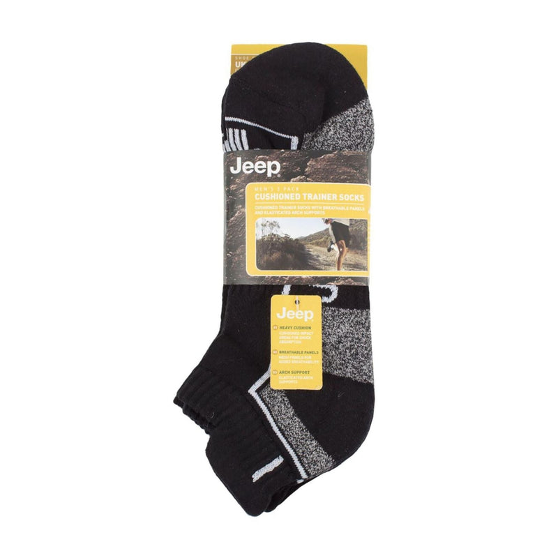 Pack of 3 Men's Trainer Liners Socks | Low Cut Cushioned Sport Ankle Socks