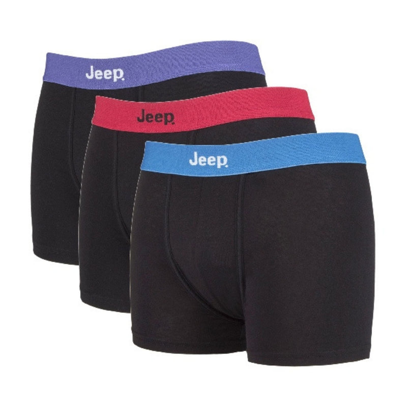 3 Pack Mens Cotton Rich Blend Everyday Fitted Trunks