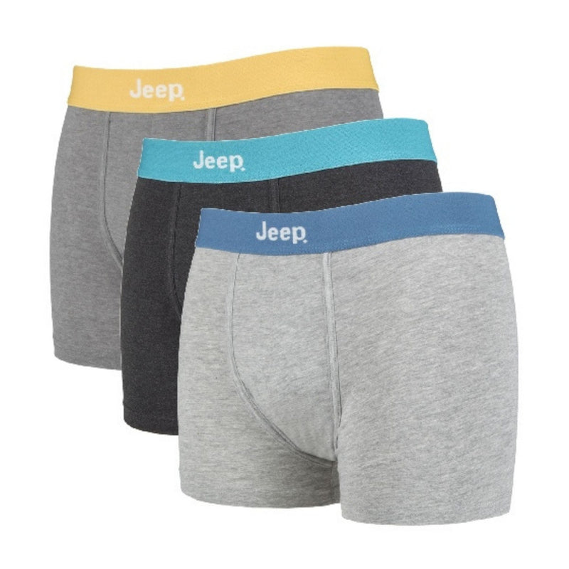 3 Pack Mens Cotton Rich Blend Everyday Fitted Trunks