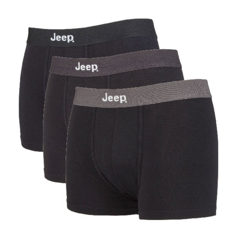 3 Pack Mens Cotton Rich Blend Everyday Fitted Trunks