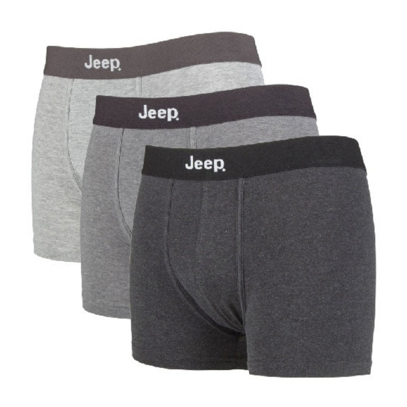 3 Pack Mens Cotton Rich Blend Everyday Fitted Trunks