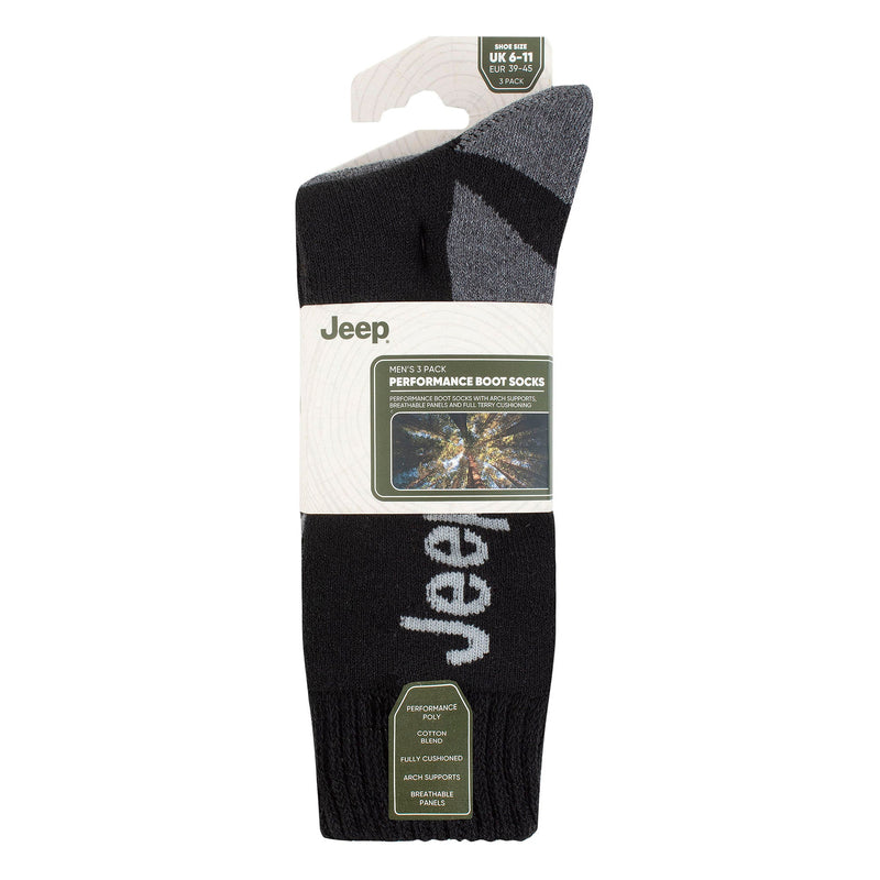 3 Pack Mens Walking Boot Socks | Performance Outdoor Socks for Hiking