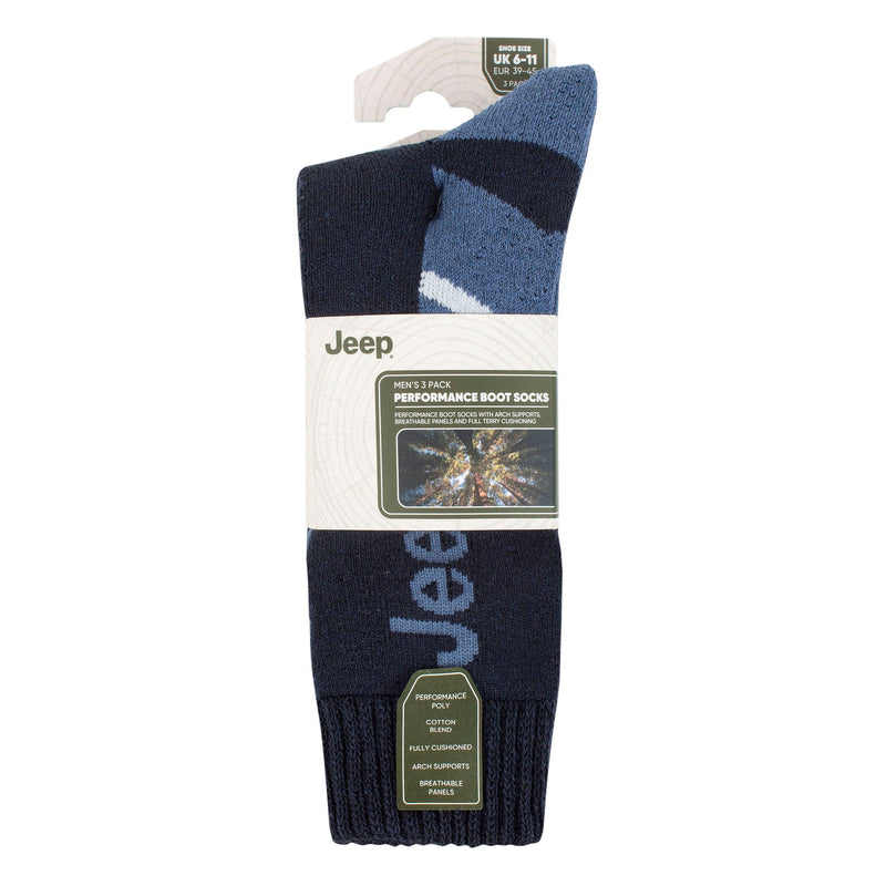3 Pack Mens Walking Boot Socks | Performance Outdoor Socks for Hiking