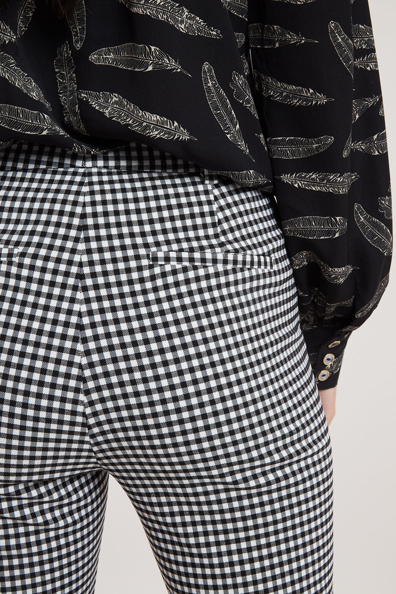 Louche Joele Gingham Slim Fit Trouser