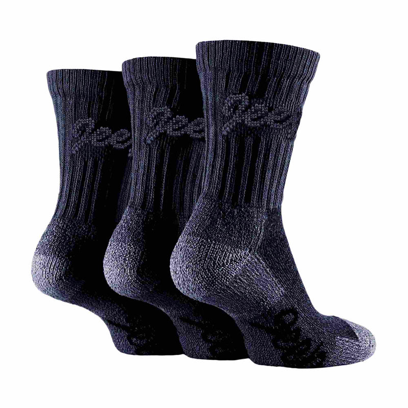 3 Pack Ladies Cotton Cushioned Hiking Socks