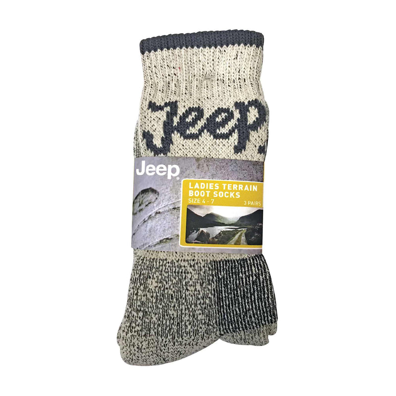 3 Pack Ladies Cotton Cushioned Hiking Socks