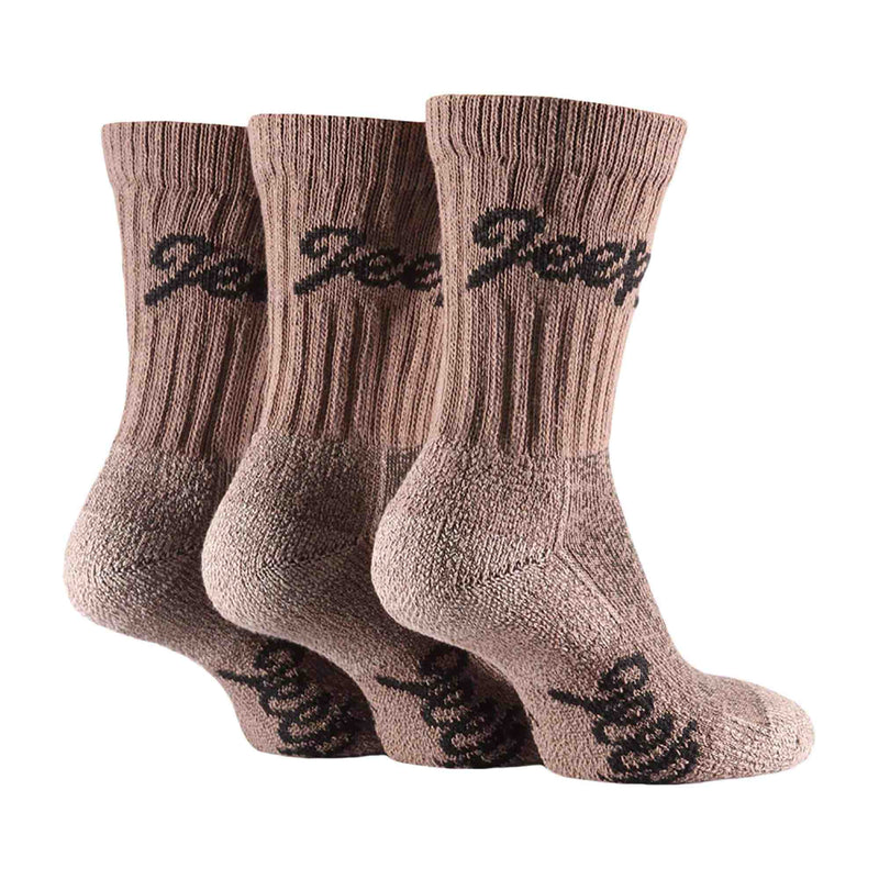 3 Pack Ladies Cotton Cushioned Hiking Socks