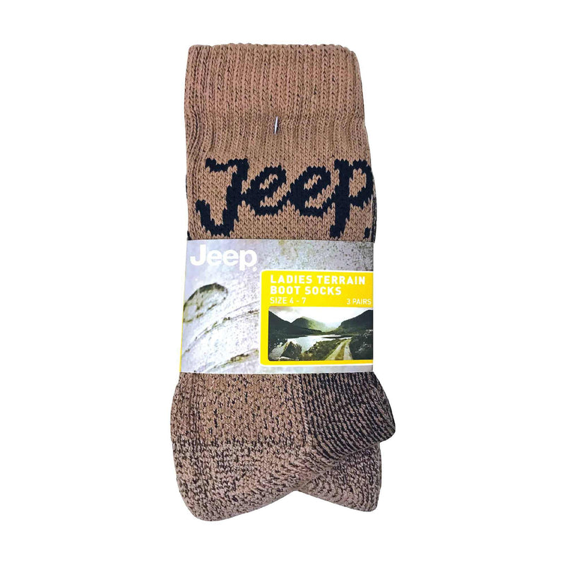 3 Pack Ladies Cotton Cushioned Hiking Socks