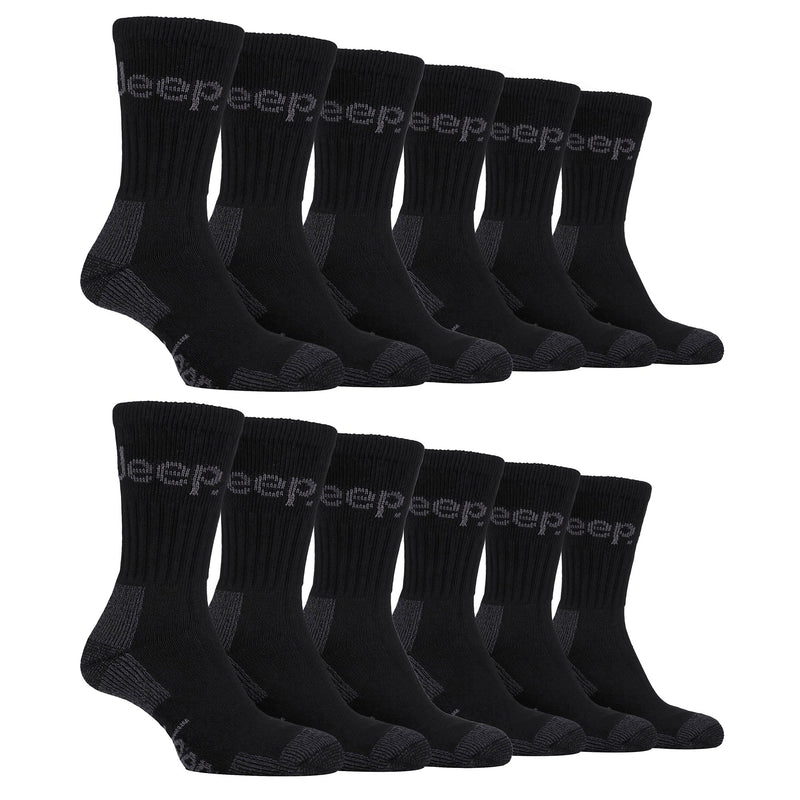 Mens Luxury Cushioned Cotton Hiking Socks (Multipack Options)