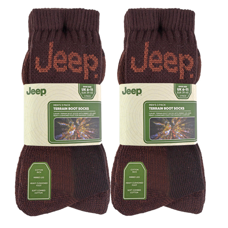 Mens Luxury Cushioned Cotton Hiking Socks (Multipack Options)