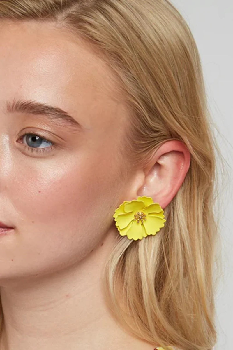 Louche Jalicia Flower Earring - Yellow