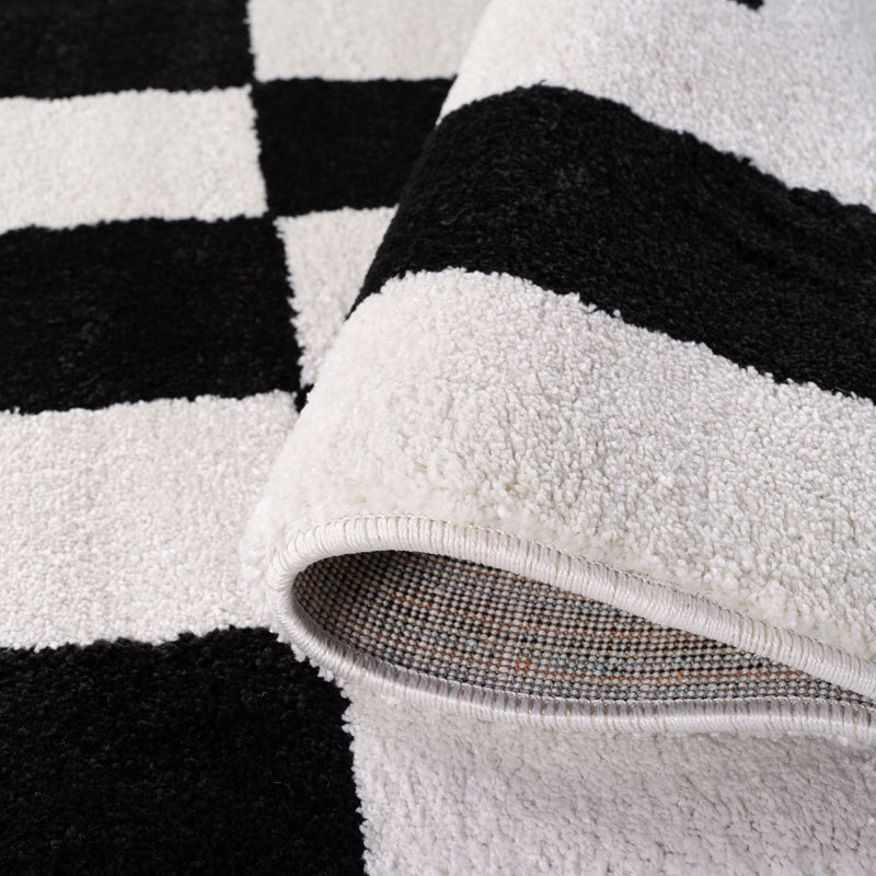 Joli Geometric Black & White Rug