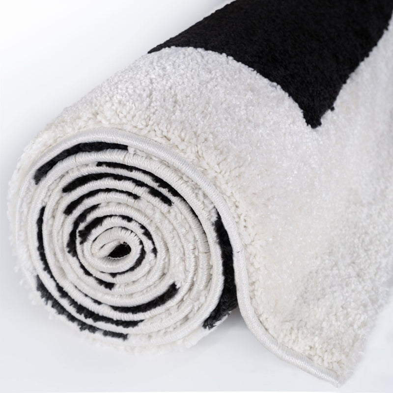 Joli Geometric Black & White Rug