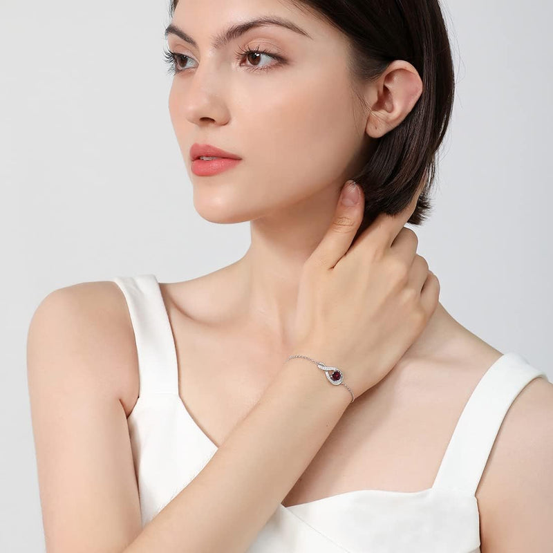 July Birthstone Infinity Bolo Bracelet