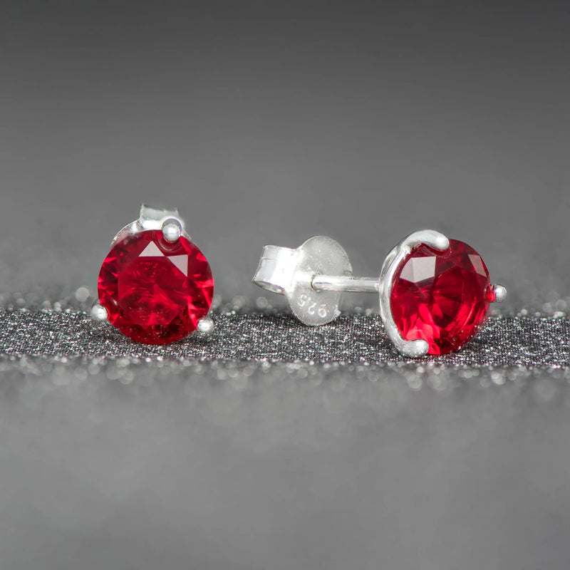 July Birthstone Stud Earrings