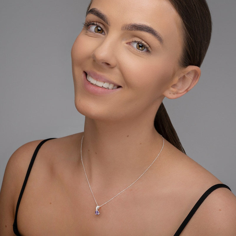 June Birthstone Pendant Necklace