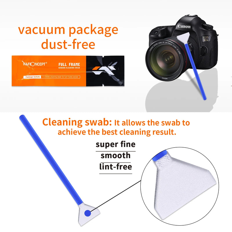 K&F Concept Cleaning Swab 10PCS Individually Vacuum Packed for Full Frame Sensors