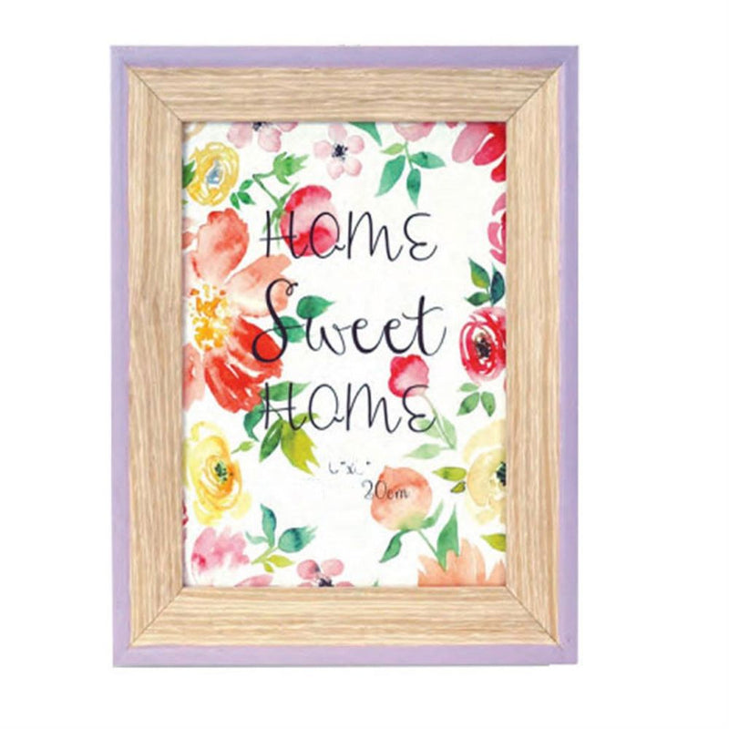 Spring Violet 12x8 Inch Wooden Photo Frame – Modern Matt Purple & Natural Wood Picture Frame