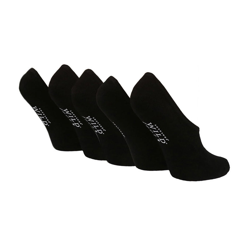 5 Pack Ladies Cushioned Low Cut Shoe Liner Socks with Silicone Heel Grip