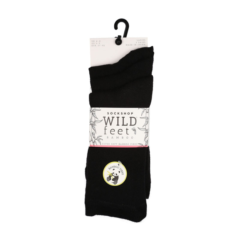 3 Pack Ladies Plain Coloured Bamboo Socks for Summer