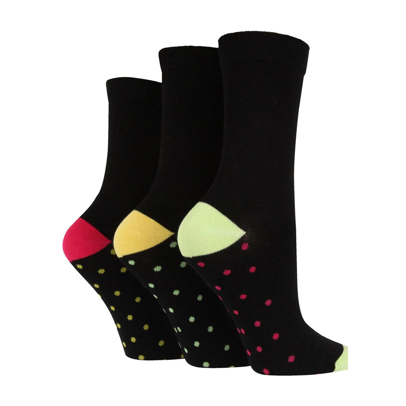 3 Pack Ladies Plain Coloured Bamboo Socks for Summer