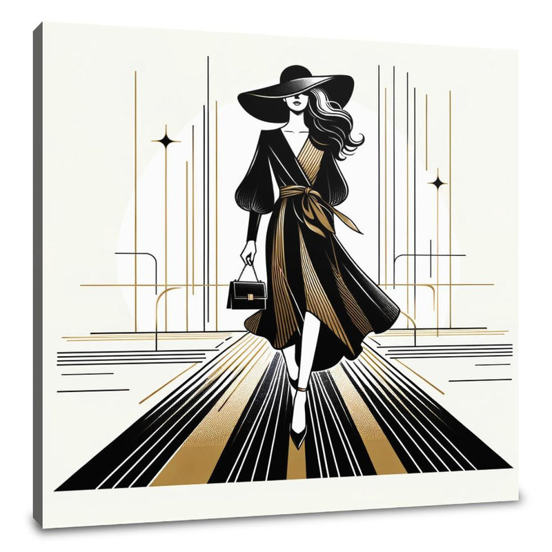 Catwalk Elegance Unveiled Canvas