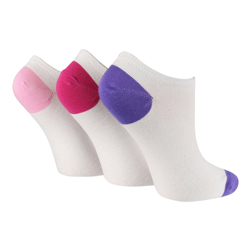 3 Pack Ladies Bamboo Low Cut Trainer Socks