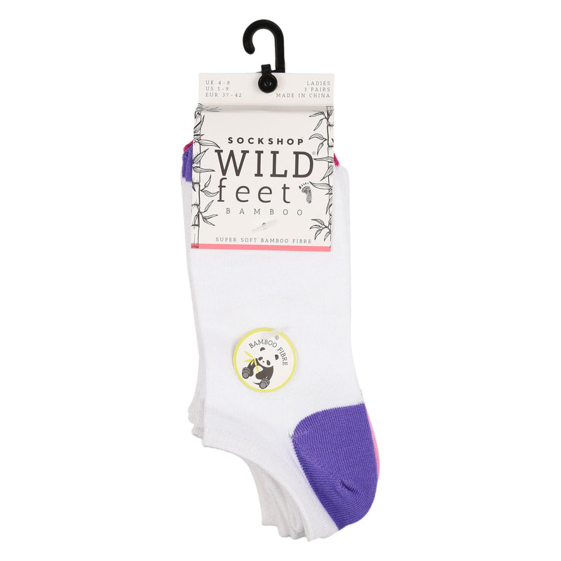 3 Pack Ladies Bamboo Low Cut Trainer Socks