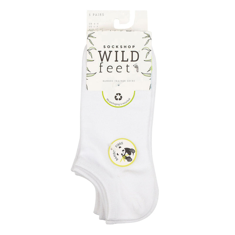 5 Pack Ladies Plain Contrast Liner Socks