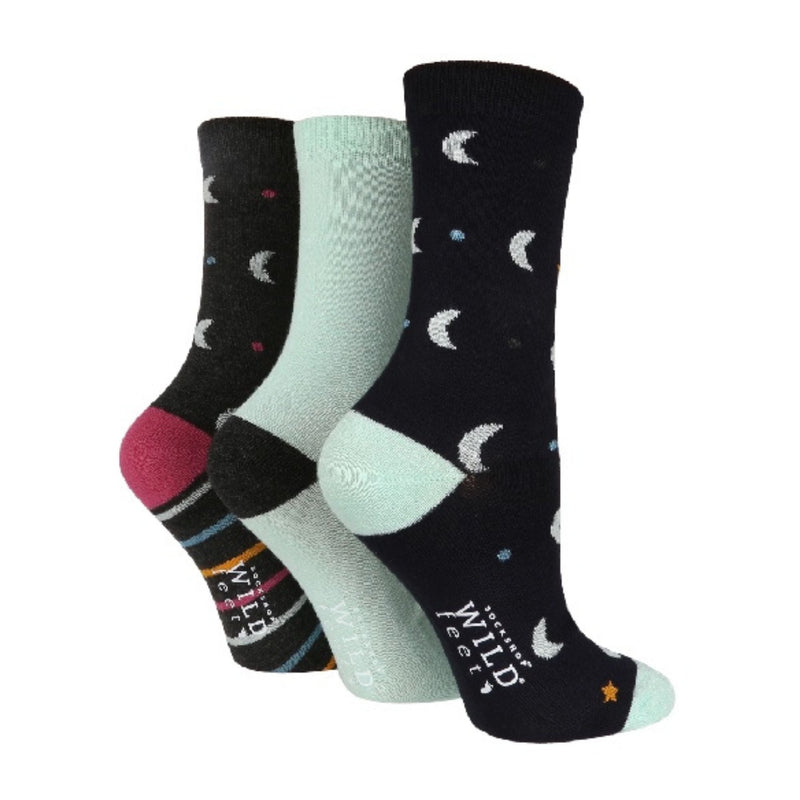 3 Pack Ladies Patterned Bamboo Socks for Summer
