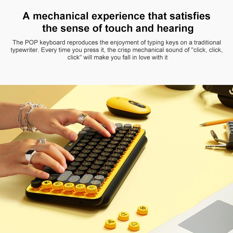 Logitech POP KEYS Round Button Bluetooth Mechanical Keyboard