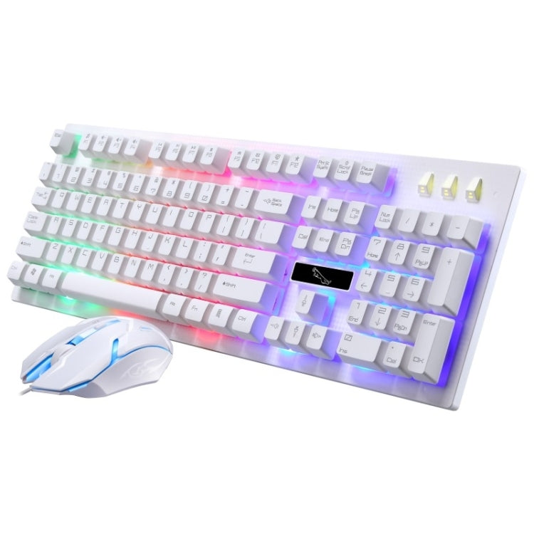 ZGB G20 1600 DPI Professional Wired Glowing Mechanical Feel Suspension Keyboard + Optical Mouse Kit for Laptop, PC