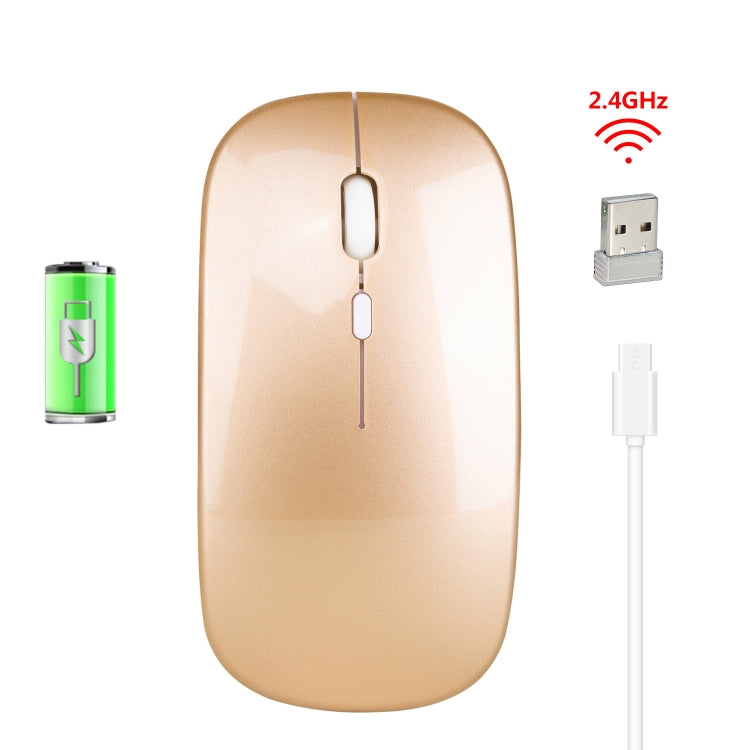 HXSJ M80 2.4GHz Wireless 1600DPI Three-speed Adjustable Optical Mute Mouse, Black, Grey, Gold, Rose Gold, Silver, White