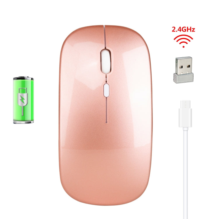 HXSJ M80 2.4GHz Wireless 1600DPI Three-speed Adjustable Optical Mute Mouse, Black, Grey, Gold, Rose Gold, Silver, White